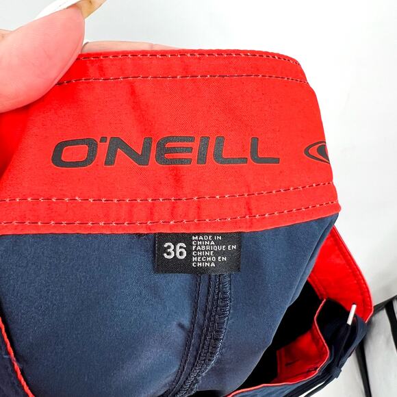 O'NEILL Mens Santa Cruz Solid 2.0 Boardshorts Size 36 LARGE Midnight Blue NWOT - Picture 9 of 10